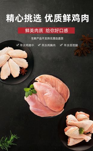 【工厂发货】新鲜冷冻鸡胸肉/琵琶腿/鸡翅500g/份(鸡胸肉3个左右